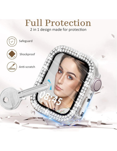 Funda Brillante Newlibery para Apple Watch 40mm con Protector HD