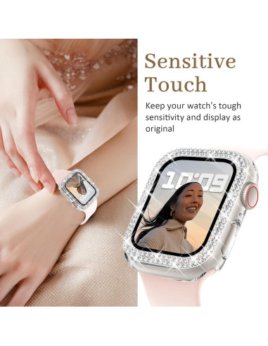 Funda Brillante Newlibery para Apple Watch 40mm con Protector HD