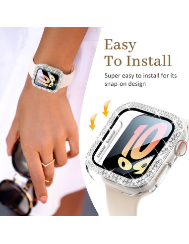 Funda Brillante Newlibery para Apple Watch 40mm con Protector HD