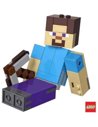 LEGO Minecraft Steve BigFig 21148 con loro - 159 piezas