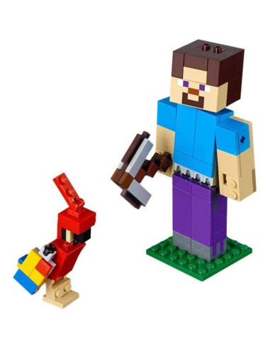 LEGO Minecraft Steve BigFig 21148 con loro - 159 piezas