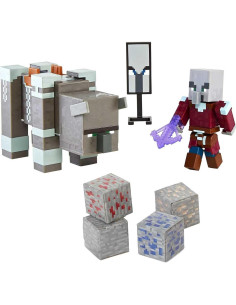 Figuras de Acción Minecraft Mattel 3.25" Ravager y Capitán 2