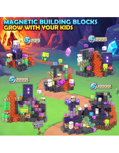 Bloques Magnéticos Kidiyee para Niños 3-12 Años - Juguetes STEM