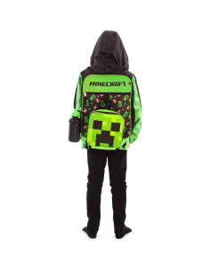 Conjunto Mochila Escolar Minecraft Creeper 5 Piezas Niños 2