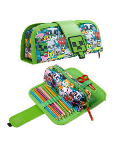 Estuche de Lápices Minecraft Oficial 2 en 1 para Niños