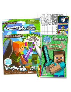Libro para Colorear Minecraft Imagine Ink con Stickers
