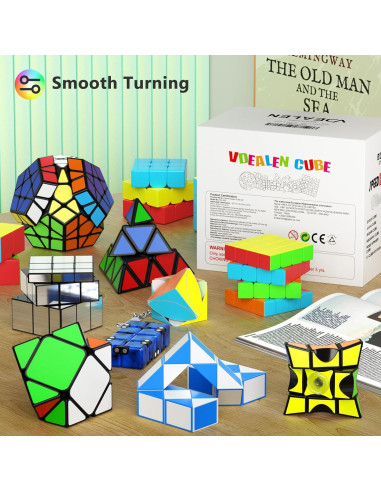 Conjunto de Cubos de Velocidad Vdealen 12 Piezas Juguetes