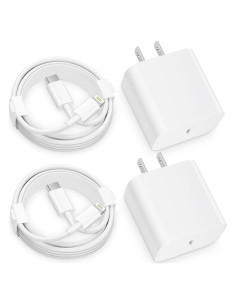 Cargador Rápido USB-C 20W Juusmart + 2 Cables 6FT para iPhone