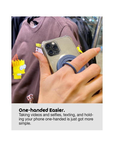 Soporte para teléfono Stared con carga inalámbrica - Azul