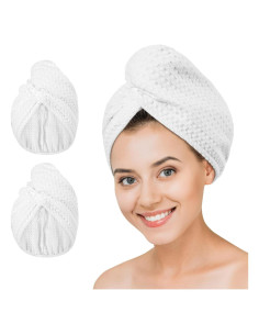 Toalla de Secado de Cabello Microfibra Dolwis - 2 Piezas 25.4x68.6cm