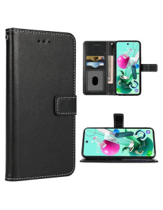 Funda de Cuero para LG K22/K22 Plus/K32 con Soporte y Tarjetero