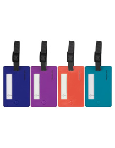 Set de 4 Etiquetas de Equipaje Brillantes Travelon 3.05x9.4 cm