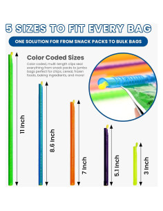 Sellador de Bolsas Reutilizable SUM-UP - 21 Clips de Comida 2