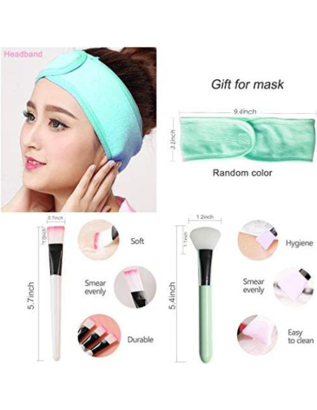 100 Máscaras Faciales Comprimidas Jeanssar + Tazón Gratis