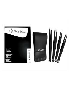 Juego de Pinzas de Acero Inoxidable MED BEAU 4 Piezas