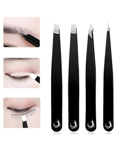 Juego de Pinzas de Acero Inoxidable MED BEAU 4 Piezas 2