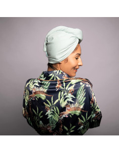 Toalla de Secado para Cabello KISMETICS Turbante Verde Claro 2