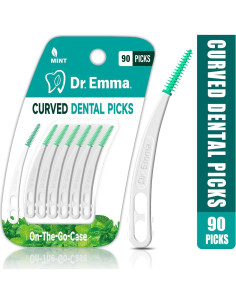 Palillos Dentales Curvados Dr. Emma de Menta 90 Unidades 2