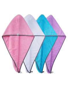 Toalla de Secado para Cabello Microfibra POLYTE 30.5x71.1cm 4 Unidades