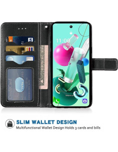 Funda de Cuero para LG K22/K22 Plus/K32 con Soporte y Tarjetero 2