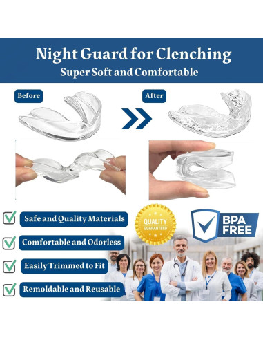 Protector Bucal Nocturno Oormgsrc para Bruxismo - 4 Piezas