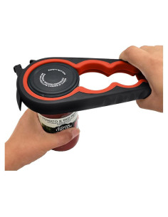 Abridor de Tarros Multifuncional Otstar 6 en 1 - Negro y Rojo