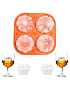 Molde de Hielo 3D Calabaza RIICFDD con Tapa Silicona 14x14cm