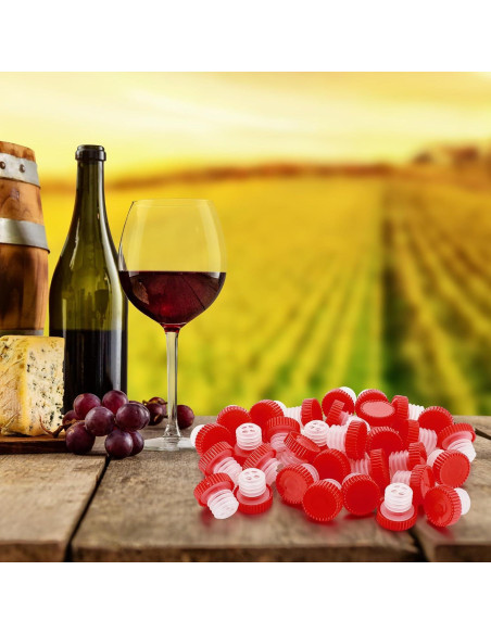 72 Vertedores de Vino Lento Qinyoung con Tapa Roja