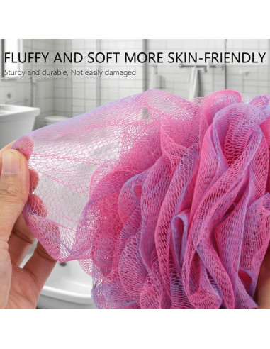 Esponja de Baño Loofah Grande XXL BTYMS - Paquete de 4