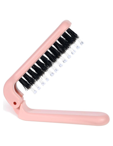 Cepillo de Pelo Plegable Zyghjort Rosa 17.5 cm Cerda de Jabalí