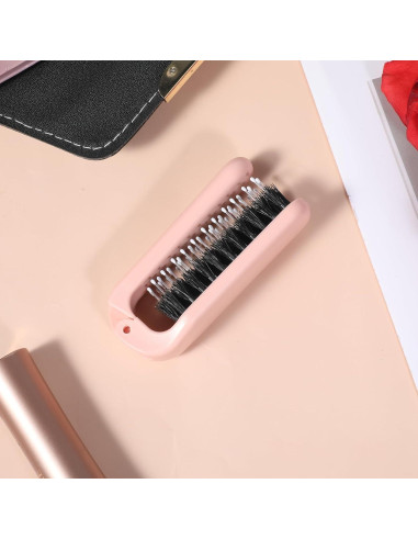 Cepillo de Pelo Plegable Zyghjort Rosa 17.5 cm Cerda de Jabalí