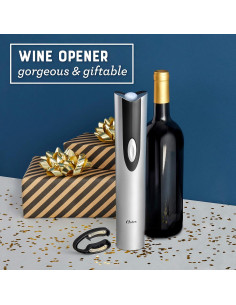 Abrebotellas de Vino Eléctrico Inalámbrico Oster Plata 2