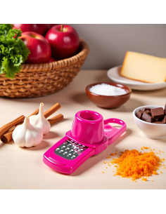 Rallador Mini Jowxsx Rojo de Acero Inoxidable 14.5 cm 2