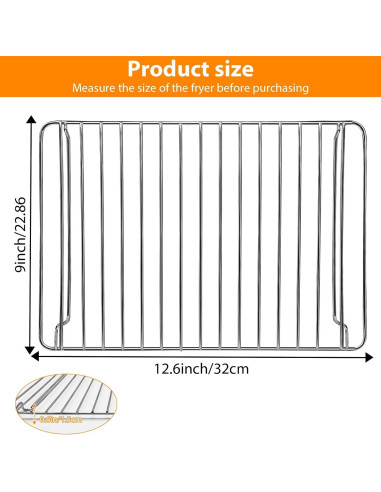 Bandeja de Acero Inoxidable para Horno Tostador Hamilton Beach 32x22 cm