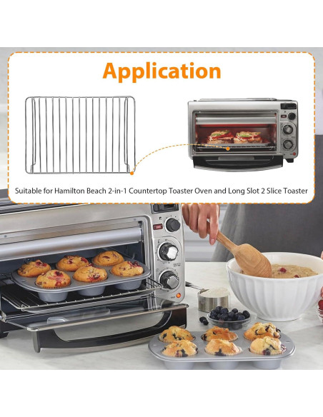 Bandeja de Acero Inoxidable para Horno Tostador Hamilton Beach 32x22 cm