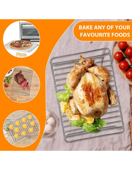 Bandeja de Acero Inoxidable para Horno Tostador Hamilton Beach 32x22 cm