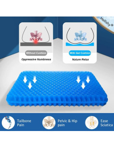 Cojín de Gel Helishy Rectangular 40x35cm Antideslizante 2