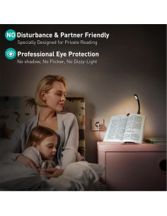 Luz de Libro Recargable Somisgarden AI4820BM LED 4 Temperaturas 2