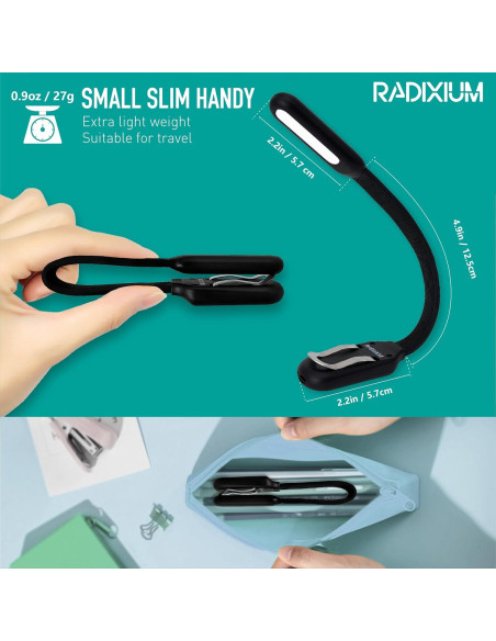 Luz de Libro Recargable Somisgarden AI4820BM LED 4 Temperaturas