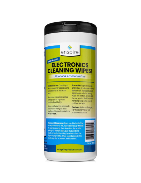 Toallitas de Limpieza Antiestáticas Enspire 70 Unidades 15.24x17.78cm