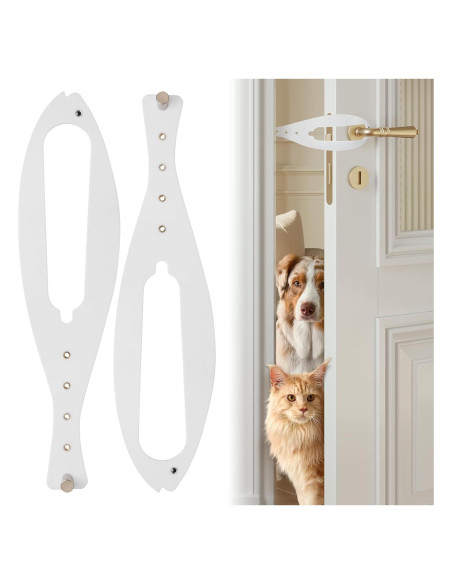 Cierre de puerta para gatos TGIOW ajustable 6.35-15.24 cm blanco