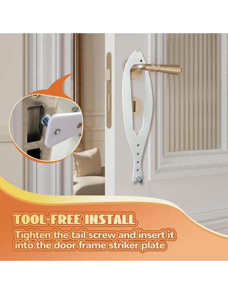 Cierre de puerta para gatos TGIOW ajustable 6.35-15.24 cm blanco