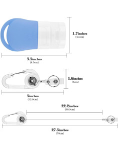 Conjunto de Botellas de Silicona Portátiles Linkidea 38.4 ml x 3 2