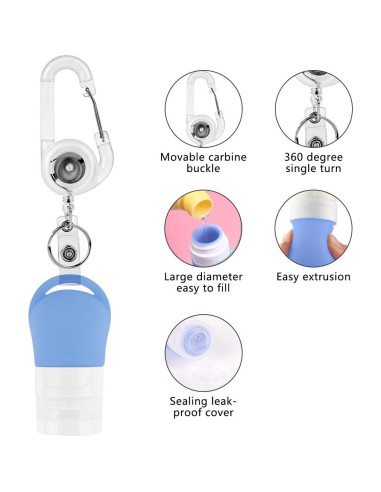 Conjunto de Botellas de Silicona Portátiles Linkidea 38.4 ml x 3