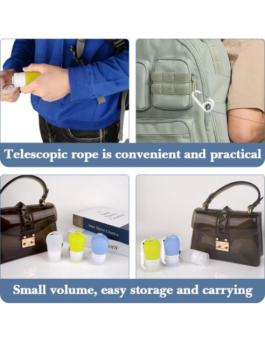 Conjunto de Botellas de Silicona Portátiles Linkidea 38.4 ml x 3