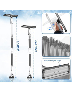 Cepillo de Nieve y Raspador de Hielo Eakertte 99-120 cm 2