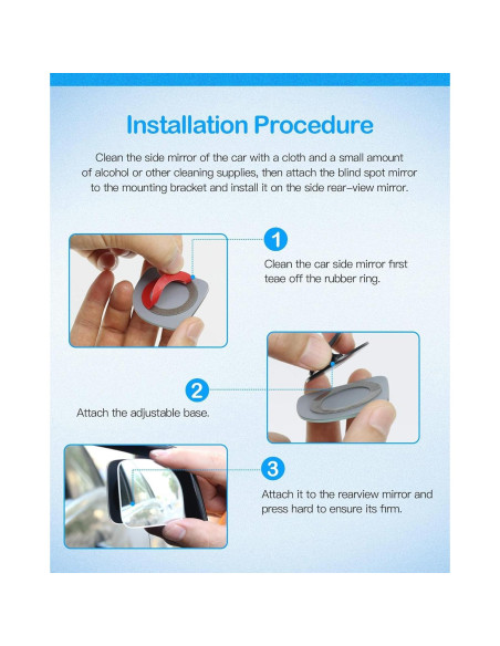 Espejo de Punto Ciego CUNCUI 5 cm Convexo Ajustable 360