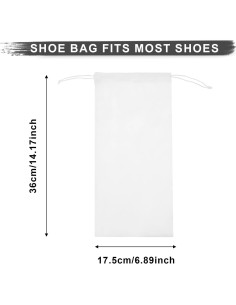 Paquete de 4 bolsas de tela para zapatos Hariendny 17.5x35.6cm 2