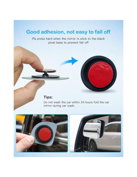 Espejo de Punto Ciego CUNCUI 5 cm Convexo Ajustable 360