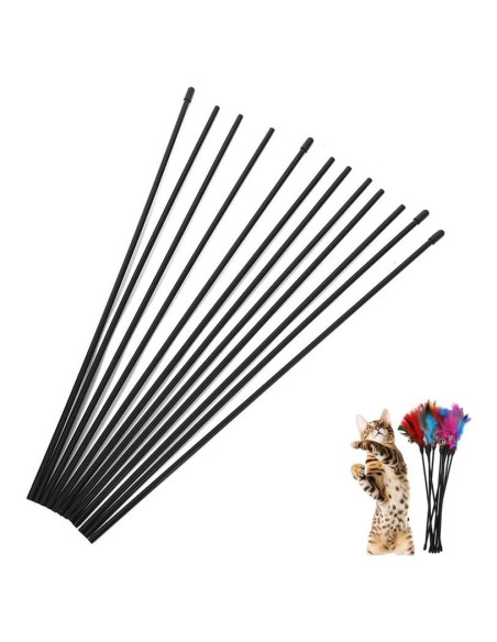 Paquete de 10 Varitas Interactivas para Gatos SquEqu 37cm